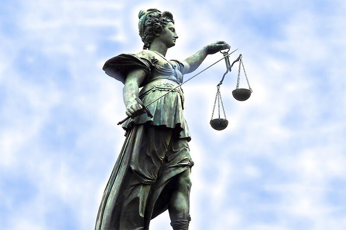 Statue der Justitia - Göttin der Gerechtigkeit.